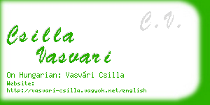 csilla vasvari business card